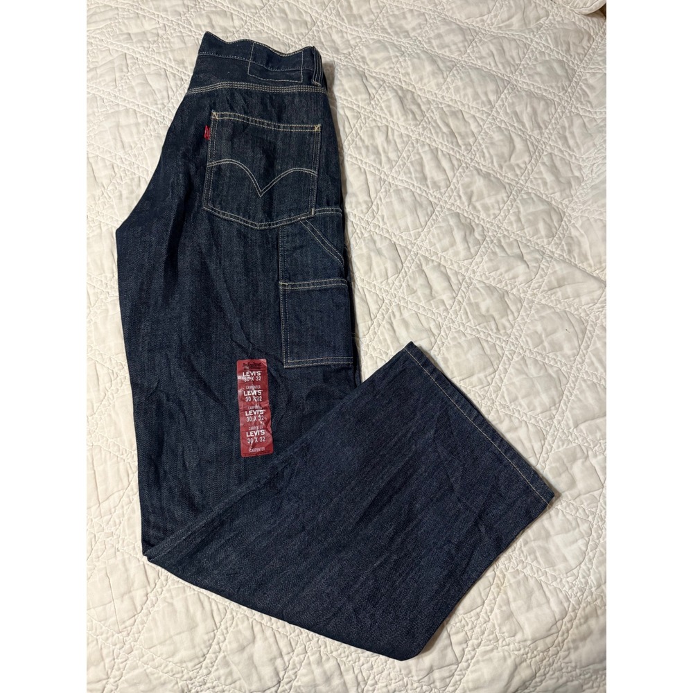 Levis Carpenter Loose Straight Jeans Mens 30x32 Dark Wash Indigo Denim NWT